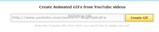 Enter YouTube URL in GifSoup