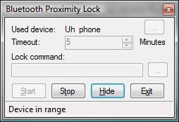 Bluetooth proximity lock