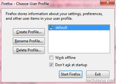 Firefox User Profile Manager