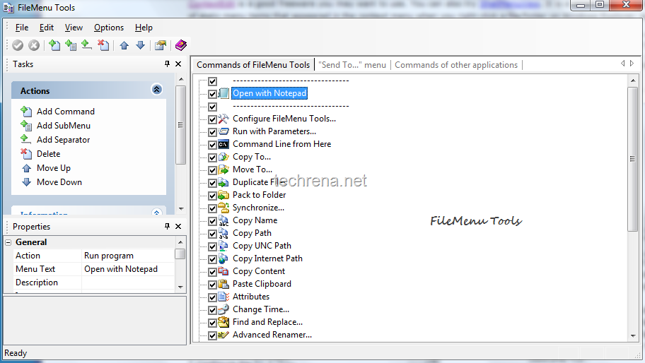 FileMenu tools