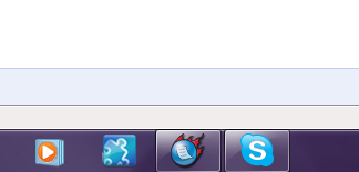 skype icon in taskbar