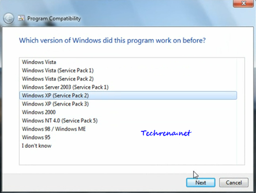 Program compatibility in Windows 7