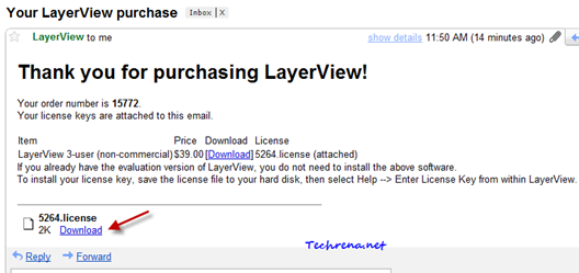 Layerview license email