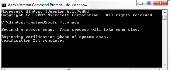 Sfc /scannow command scan progress