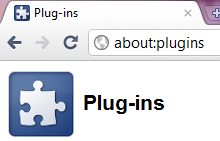 about:plugins in Chrome