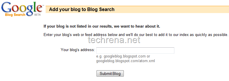 google blog search. this Google blog search
