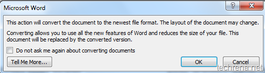 Microsoft Word 2010 convert