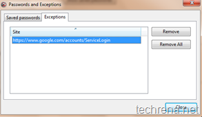 chrome remove site exceptions list