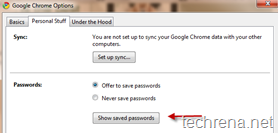 chrome show saved passwords