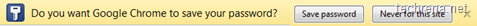 google chrome save password