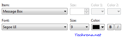 Window colors & fonts change