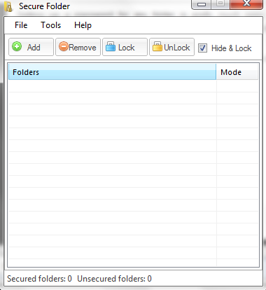 Secure folder program