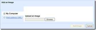 Adding image from computer web URL