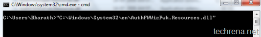 file path copied in cmd