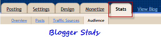 Blogger stats tab