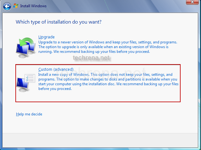 Installing Windows 7. to install Windows 7.