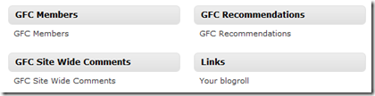 GFC widgets wordpress