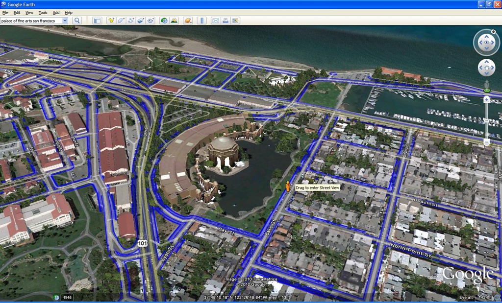 how can i download a street view from google earth