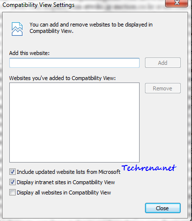 compatibility view settings