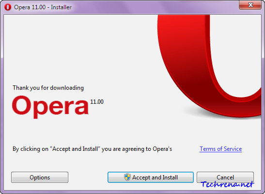 Opera 11 installer