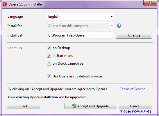 opera 11 installer setup