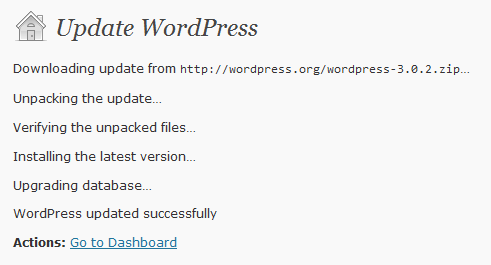 WordPress 3.0.2 Update