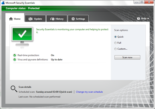 Microsoft security essentials v2