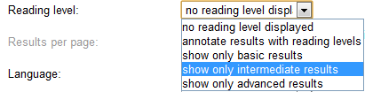 reading level options