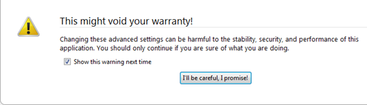 this might void your warranty firefox
