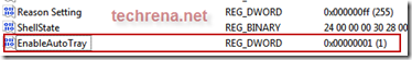 View Enable Auto Tray Registry value Image