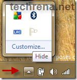 hide Icon tray On