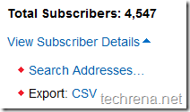export email subscribers list as csv file