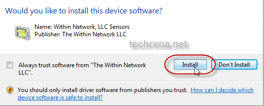 How To Install Sensors In Windows 7