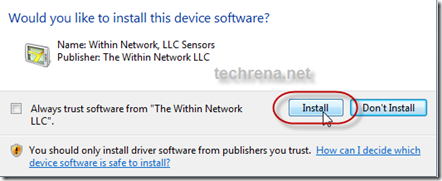 Allow install Geosense for windows