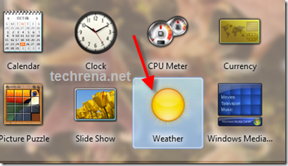Weather Gadget for windows 7