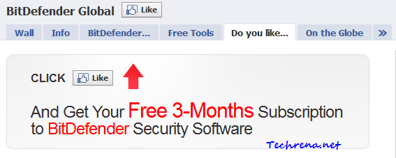 BitDefender global facebook offer