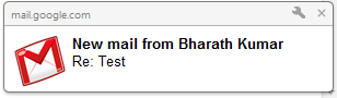 Gmail desktop email alert 