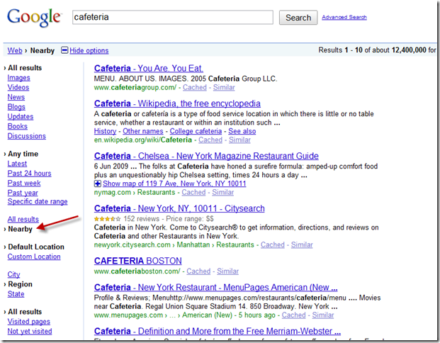 Google local search screen shot-1