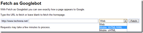 Fetch As Google Bot Mobile
