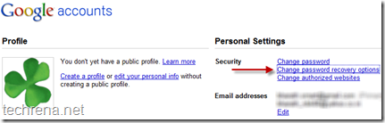 google account password recovery