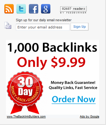 Backlink selling ads in Adsense