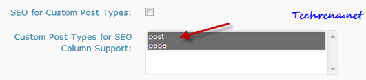 Custom post types SEO Columns checked in All in One SEO