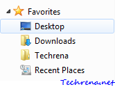 Favorites in Windows 7 navigation pane