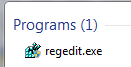 regedit result from programs