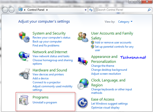 Control Panel items 