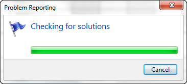 Checking for solution in Windows 7