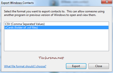 export windows contacts