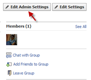 edit admin settings in facebook group