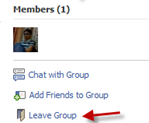 Leave group link in Facebook