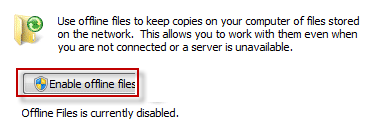 enable offline files in windows 7